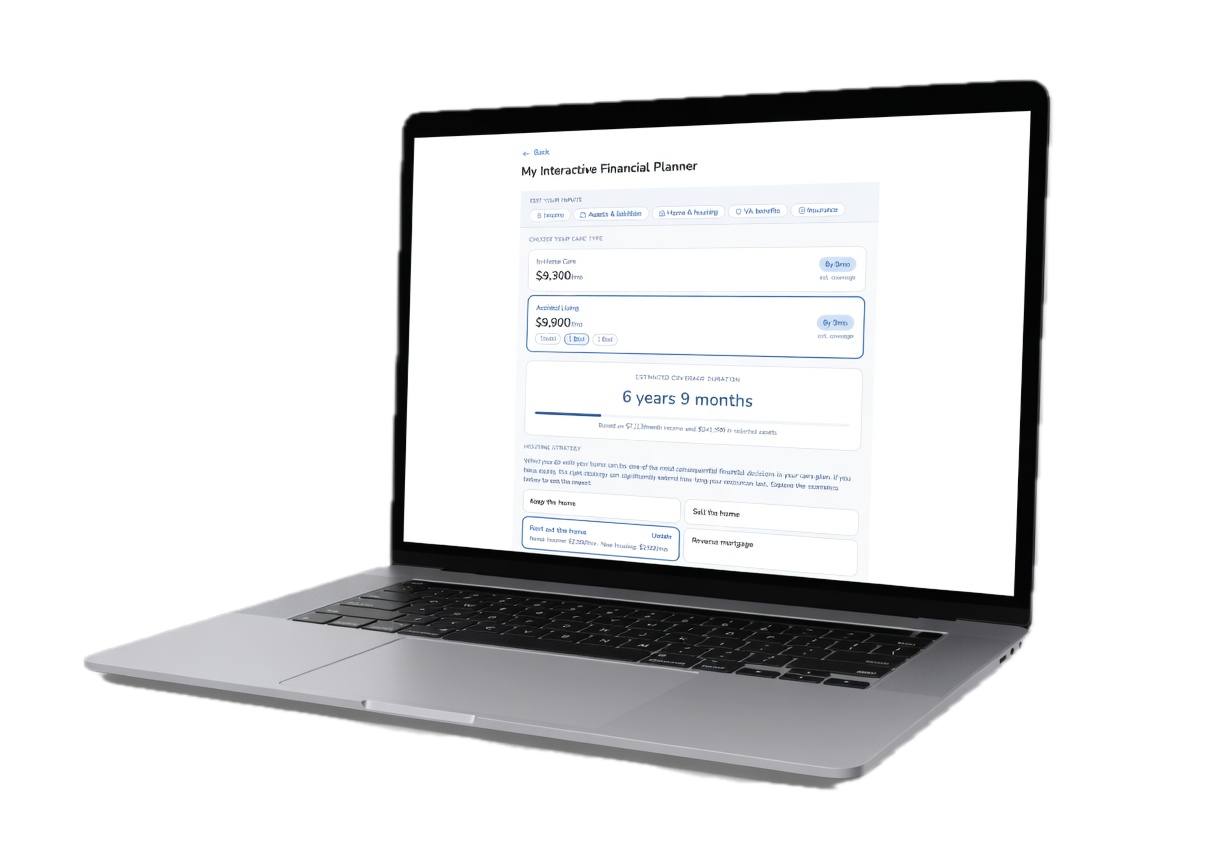 Senior Navigator Financial Planner summary screen